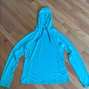 GREEN WOMENS UNDER ARMOUR HOODIE TOP SIZE M